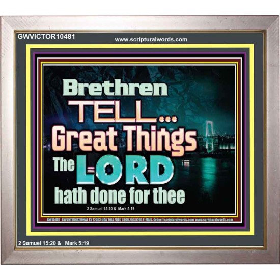 THE LORD DOETH GREAT THINGS  Bible Verse Portrait  GWVICTOR10481  