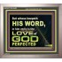 THOSE WHO KEEP THE WORD OF GOD ENJOY HIS GREAT LOVE  Bible Verses Wall Art  GWVICTOR10482  "16X14"