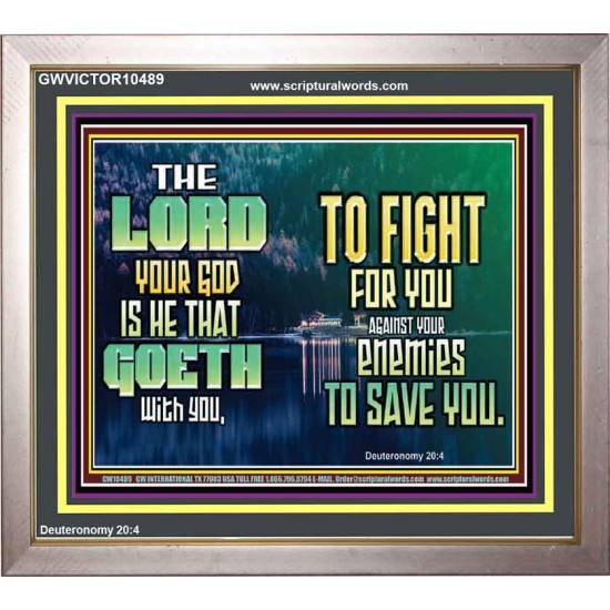 THE LORD IS WITH YOU TO SAVE YOU  Christian Wall Décor  GWVICTOR10489  