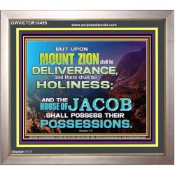 UPON MOUNT ZION THERE SHALL BE DELIVERANCE  Christian Paintings Portrait  GWVICTOR10499  