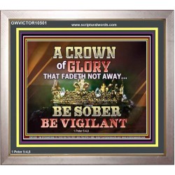 CROWN OF GLORY THAT FADETH NOT BE SOBER BE VIGILANT  Contemporary Christian Paintings Portrait  GWVICTOR10501  "16X14"