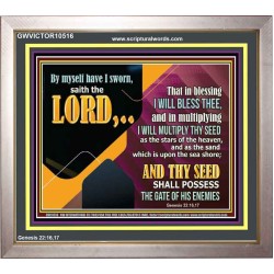 IN BLESSING I WILL BLESS THEE  Religious Wall Art   GWVICTOR10516  "16X14"