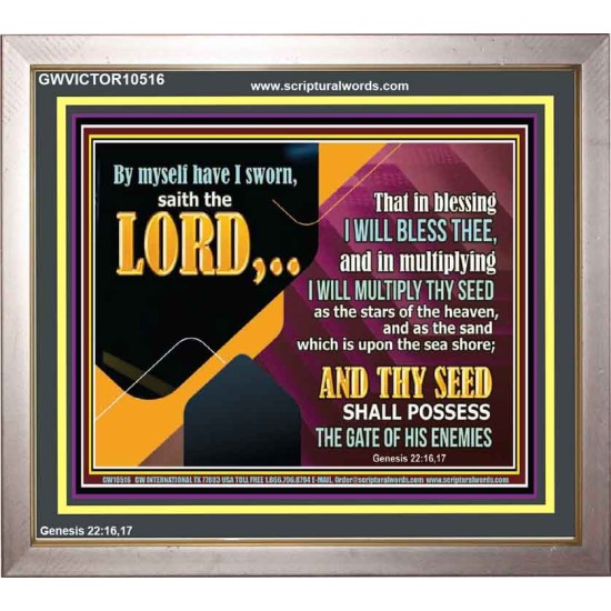 IN BLESSING I WILL BLESS THEE  Religious Wall Art   GWVICTOR10516  