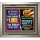 EAT THE LABOUR OF THINE HAND  Scriptural Portrait Glass Portrait  GWVICTOR10518  