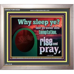 WHY SLEEP YE RISE AND PRAY  Unique Scriptural Portrait  GWVICTOR10530  
