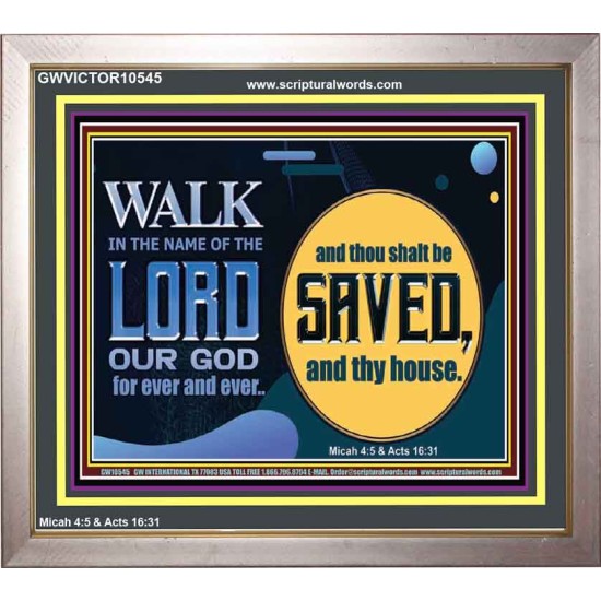 WALK IN THE NAME OF THE LORD JEHOVAH  Christian Art Portrait  GWVICTOR10545  