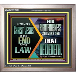 CHRIST JESUS OUR RIGHTEOUSNESS  Encouraging Bible Verse Portrait  GWVICTOR10554  "16X14"