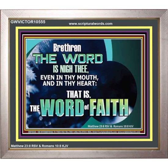 THE WORD IS NIGH THEE  Christian Quotes Portrait  GWVICTOR10555  