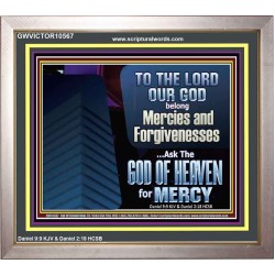 TO GOD BELONG MERCIES AND FORGIVENESS  Biblical Paintings  GWVICTOR10567  