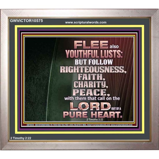 FOLLOW RIGHTEOUSNESS  Scriptural Wall Art  GWVICTOR10575  