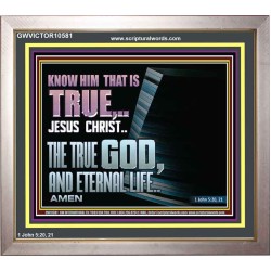 JESUS CHRIST THE TRUE GOD AND ETERNAL LIFE  Christian Wall Art  GWVICTOR10581  "16X14"