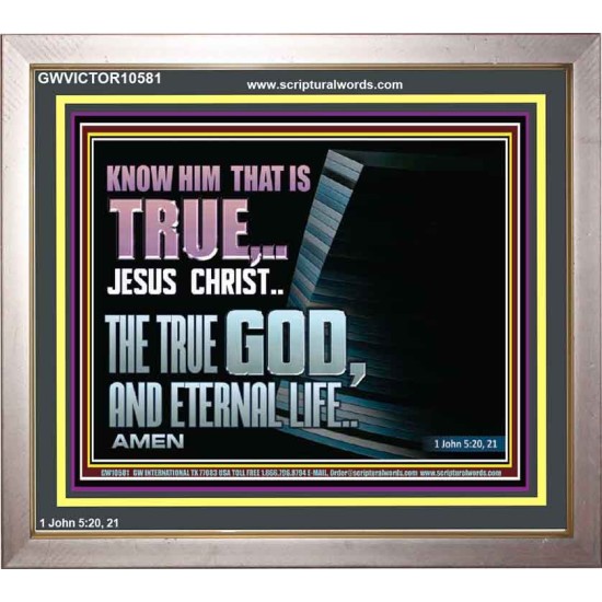 JESUS CHRIST THE TRUE GOD AND ETERNAL LIFE  Christian Wall Art  GWVICTOR10581  