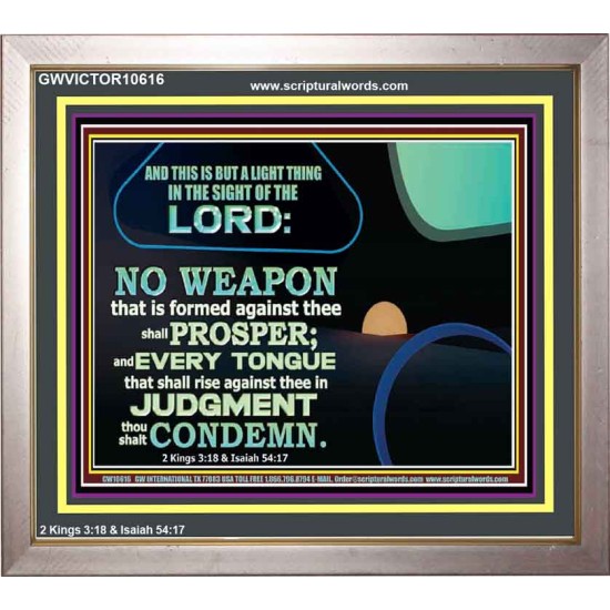 NO WEAPON THAT IS FORMED AGAINST THEE SHALL PROSPER  Custom Inspiration Scriptural Art Portrait  GWVICTOR10616  