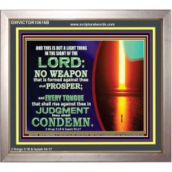 CONDEMN EVERY TONGUE THAT RISES AGAINST YOU IN JUDGEMENT  Custom Inspiration Scriptural Art Portrait  GWVICTOR10616B  "16X14"