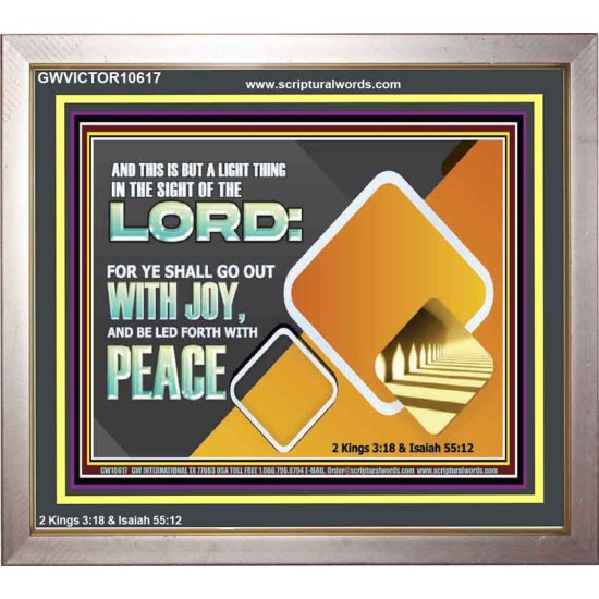 GO OUT WITH JOY AND BE LED FORTH WITH PEACE  Custom Inspiration Bible Verse Portrait  GWVICTOR10617  