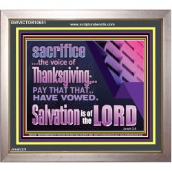 SACRIFICE THE VOICE OF THANKSGIVING AND FULFILL THY VOW  Children Room  GWVICTOR10651  