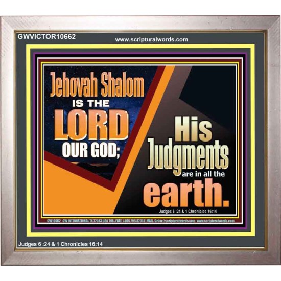 JEHOVAH SHALOM IS THE LORD OUR GOD  Ultimate Inspirational Wall Art Portrait  GWVICTOR10662  