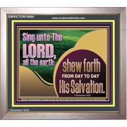 TESTIFY OF HIS SALVATION DAILY  Unique Power Bible Portrait  GWVICTOR10664  "16X14"