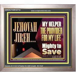 JEHOVAHJIREH THE PROVIDER FOR OUR LIVES  Righteous Living Christian Portrait  GWVICTOR10714  "16X14"