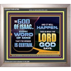 THE WORD OF THE LORD IS CERTAIN AND IT WILL HAPPEN  Modern Christian Wall Décor  GWVICTOR10780  "16X14"