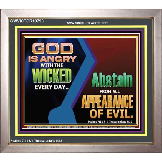 GOD IS ANGRY WITH THE WICKED EVERY DAY  Biblical Paintings Portrait  GWVICTOR10790  