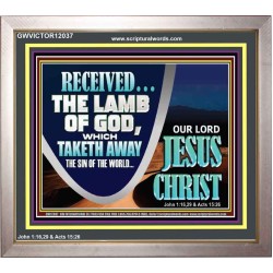 THE LAMB OF GOD THAT TAKETH AWAY THE SIN OF THE WORLD  Unique Power Bible Portrait  GWVICTOR12037  "16X14"