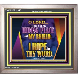 THOU ART MY HIDING PLACE AND SHIELD  Bible Verses Wall Art Portrait  GWVICTOR12045  "16X14"