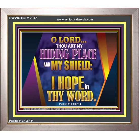 THOU ART MY HIDING PLACE AND SHIELD  Bible Verses Wall Art Portrait  GWVICTOR12045  