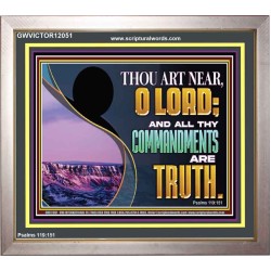 ALL THY COMMANDMENTS ARE TRUTH  Scripture Art Portrait  GWVICTOR12051  "16X14"