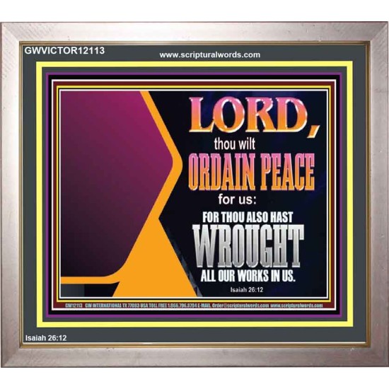 THE LORD WILL ORDAIN PEACE FOR US  Large Wall Accents & Wall Portrait  GWVICTOR12113  