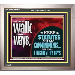 KEEP MY STATUTES AND MY COMMANDMENTS  Custom Wall Scripture Art  GWVICTOR12125  "16X14"