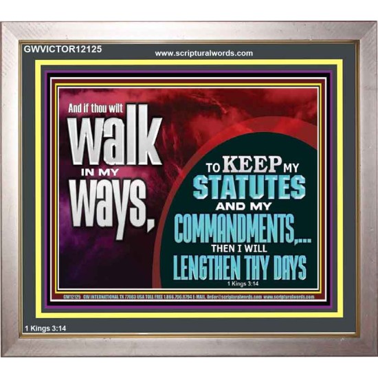 KEEP MY STATUTES AND MY COMMANDMENTS  Custom Wall Scripture Art  GWVICTOR12125  