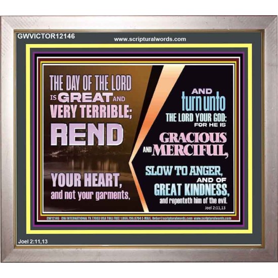 REND YOUR HEART AND NOT YOUR GARMENTS AND TURN BACK TO THE LORD  Custom Inspiration Scriptural Art Portrait  GWVICTOR12146  