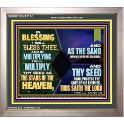 IN BLESSING I WILL BLESS THEE  Unique Bible Verse Portrait  GWVICTOR12150  "16X14"