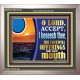 ACCEPT THE FREEWILL OFFERINGS OF MY MOUTH  Bible Verse for Home Portrait  GWVICTOR12158  