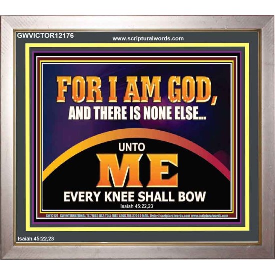 UNTO ME EVERY KNEE SHALL BOW  Scripture Wall Art  GWVICTOR12176  