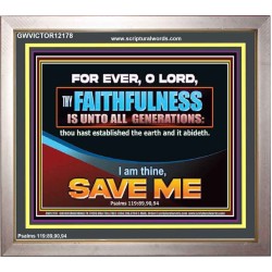 O LORD THOU HAST ESTABLISHED THE EARTH AND IT ABIDETH  Large Scriptural Wall Art  GWVICTOR12178  "16X14"