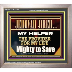 JEHOVAH JIREH MY HELPER THE PROVIDER FOR MY LIFE  Unique Power Bible Portrait  GWVICTOR12249  "16X14"