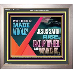 JESUS SAITH RISE TAKE UP THY BED AND WALK  Unique Scriptural Portrait  GWVICTOR12321  "16X14"