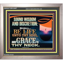 SOUND WISDOM AND DISCRETION SHALL BE LIFE UNTO THY SOUL  Children Room Wall Portrait  GWVICTOR12407  "16X14"