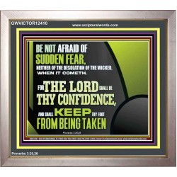 THE LORD SHALL BE THY CONFIDENCE  Unique Scriptural Portrait  GWVICTOR12410  "16X14"