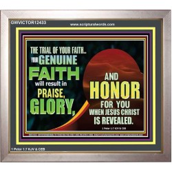 YOUR GENUINE FAITH WILL RESULT IN PRAISE GLORY AND HONOR  Children Room  GWVICTOR12433  