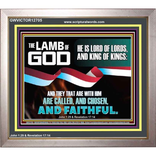THE LAMB OF GOD LORD OF LORD AND KING OF KINGS  Scriptural Verse Portrait   GWVICTOR12705  