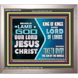 THE LAMB OF GOD OUR LORD JESUS CHRIST  Portrait Scripture   GWVICTOR12706  "16X14"