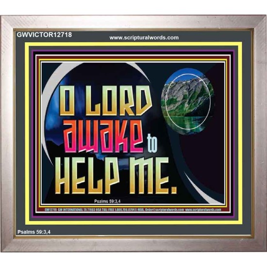 O LORD AWAKE TO HELP ME  Christian Quote Portrait  GWVICTOR12718  