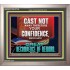 CONFIDENCE WHICH HATH GREAT RECOMPENCE OF REWARD  Bible Verse Portrait  GWVICTOR12719  "16X14"