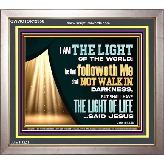 HE THAT FOLLOWETH ME SHALL NOT WALK IN DARKNESS  Modern Christian Wall Décor  GWVICTOR12956  