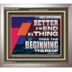 BETTER IS THE END OF A THING THAN THE BEGINNING THEREOF  Contemporary Christian Wall Art Portrait  GWVICTOR12971  