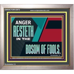 ANGER RESTETH IN THE BOSOM OF FOOLS  Scripture Art Prints  GWVICTOR12973  "16X14"