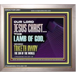 THE LAMB OF GOD WHICH TAKETH AWAY THE SIN OF THE WORLD  Children Room Wall Portrait  GWVICTOR12991  "16X14"